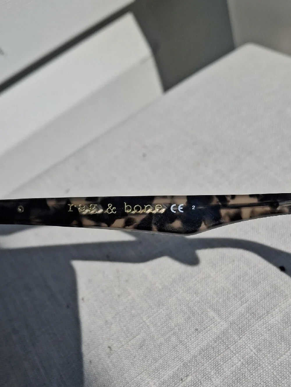 rag & bone Men's Tortoise Frame Sunglasses with Gray Lenses